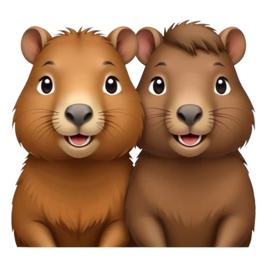 2 capybara girl friends  sticker