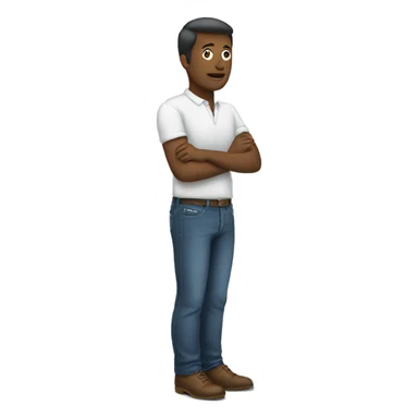 man showing empty pockets sticker