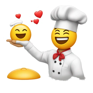 emoji blowing kiss with a chef’s hat  sticker