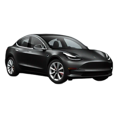 black tesla model 3 sticker