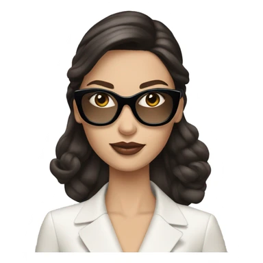 Brunette lady wearing dior sticker