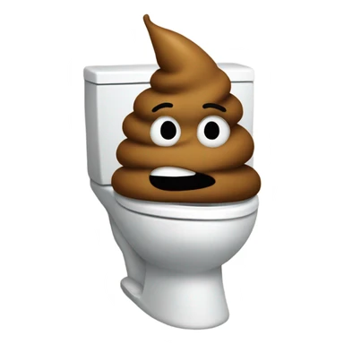 poop in a toilet sticker