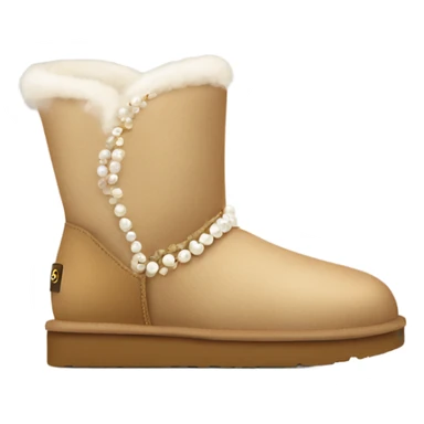 Ugg boots with pearls on them  sticker
