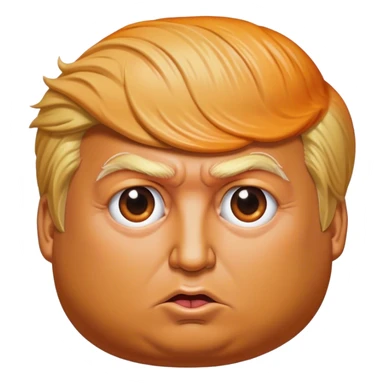 orange turd with Donald Trump’s hair and face on it sticker