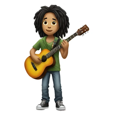 body Bob marley kid with guitar sticker