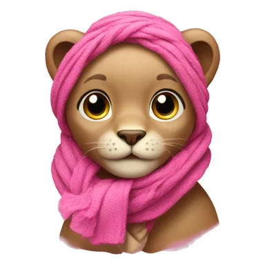 pinkpanter with scarf sticker