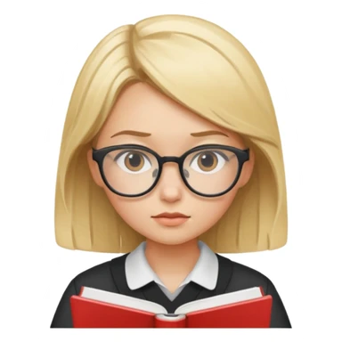 blondy girl with glasses learn analytics sticker