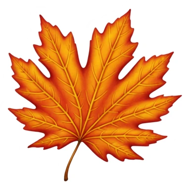 Fall leaf sticker