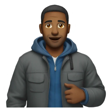 Man at the bus station sticker