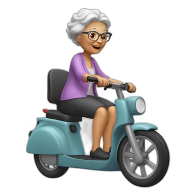 Grandma on a scootmobile sticker