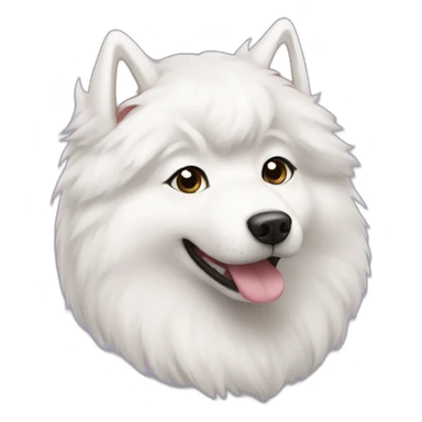 Samoyed dog girl sticker