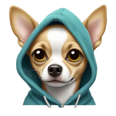 Chihuahua wears hoodie  sticker