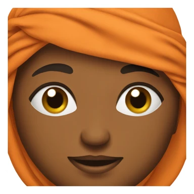 Person wearing turban orange sticker