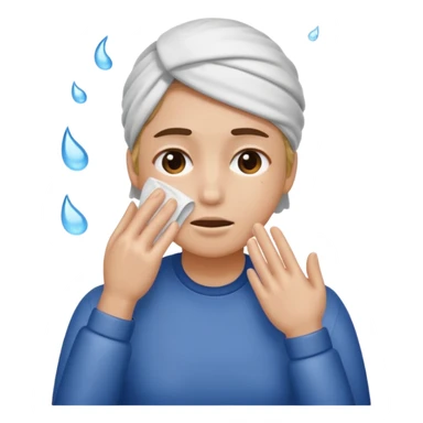 Wiping off sweat sticker