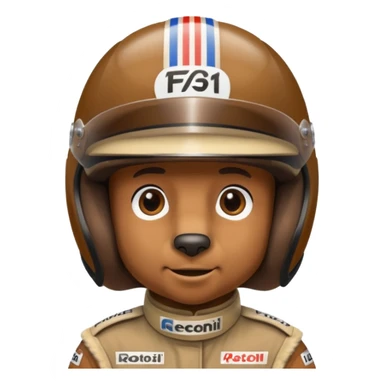 f1 driver  bear sticker