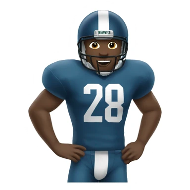 football player with ball sticker