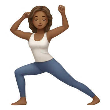 Brown haired girl doing yoga sticker