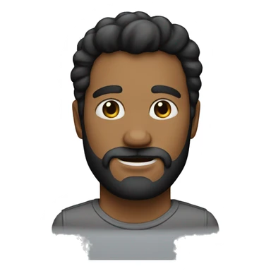 hombre con barba negra y pelo raspado sticker