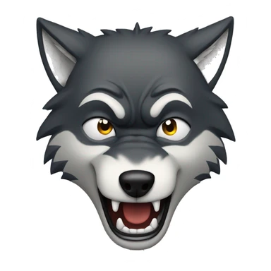 angry wolf sticker