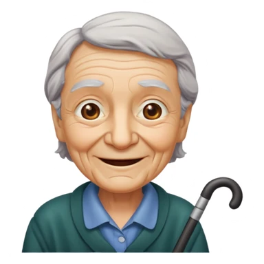 old earth with cane sticker