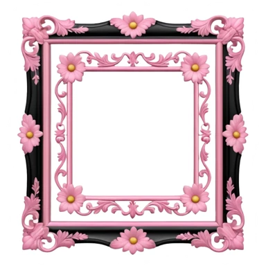 pink photo frame of a blossom sticker