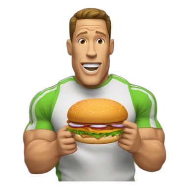 Jhon Cena eating buger sticker
