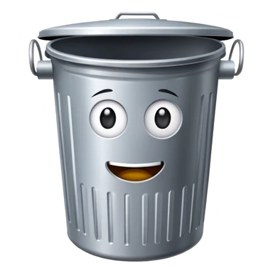  garbage bin, without recycle symbol sticker