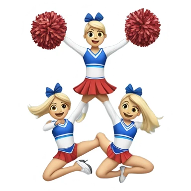 cheerleading stunt emoji sticker