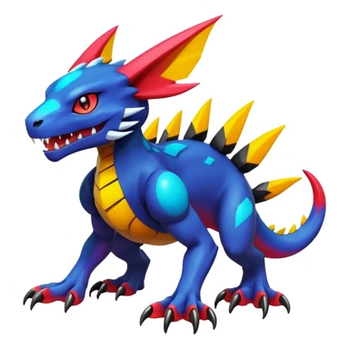  colorful dark Fakémon-Pokémon-Digimon-creature (full body) sticker