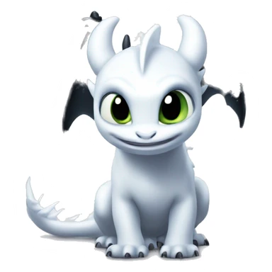 Light fury toothless dragon  sticker