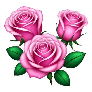 Sparkly pink roses sticker