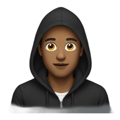 A man wearing black hoodie  sticker
