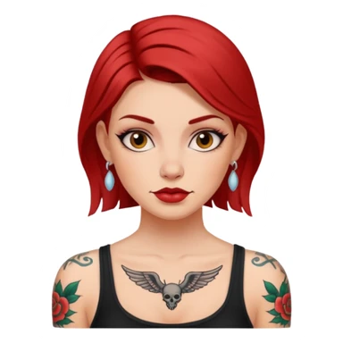 a tatoo woman sticker