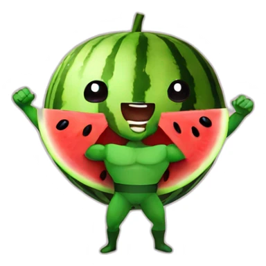 Watermelon superhero sticker