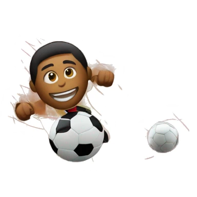 Scoring a laser soccer goal wearing red and black stripe jersey sticker