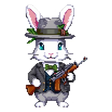 gangster rabbit sticker