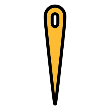 sewing needle with a hole sticker