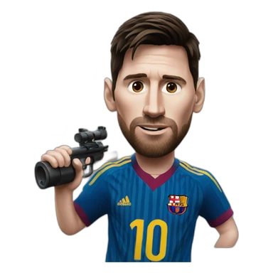 messi shooting sticker