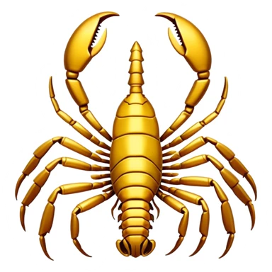 The scorpion is golden in color sticker
