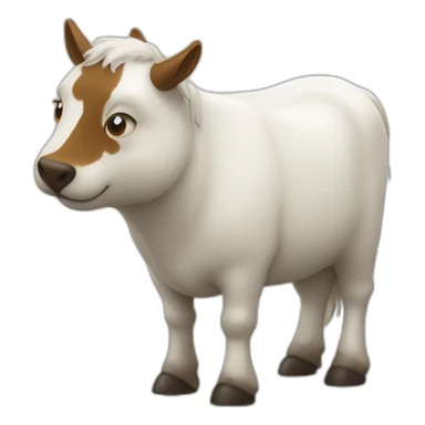 un chat sur une vache sticker