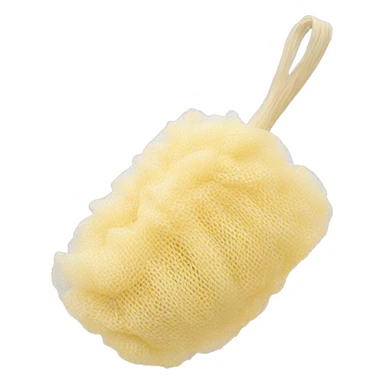 Synthetic mesh loofah sticker