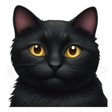 Black cat in love sticker