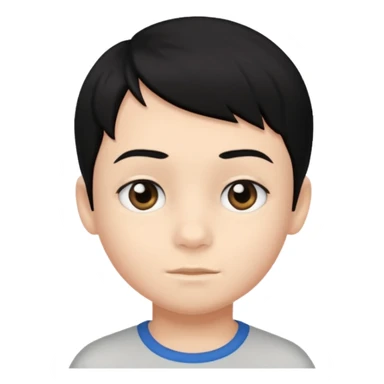 7 yaş siyah göz siyah saç erkek çocuk beyaz tenli sticker