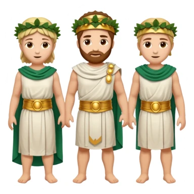 group of ancient trojan men and women sticker