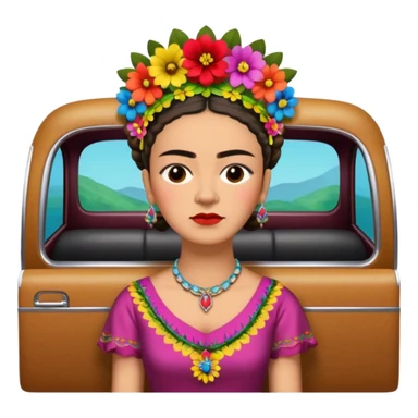 Frida Kahlo in limousine  sticker