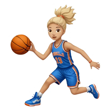 Basketball dunk girl sticker