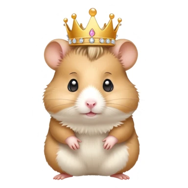 Hamster wearing a super tiny tiara sticker