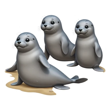 phoques à la plage sticker