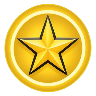 Black star in yellow circle ( snap star) sticker