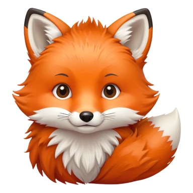 Cute baby fox head sticker